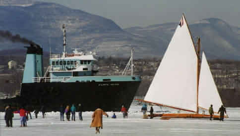 Jack Frost and large ocean going tug -- Click to jump to Current Conditions and Weather Page